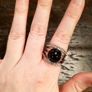 Silver and Black Paparazzi Ring